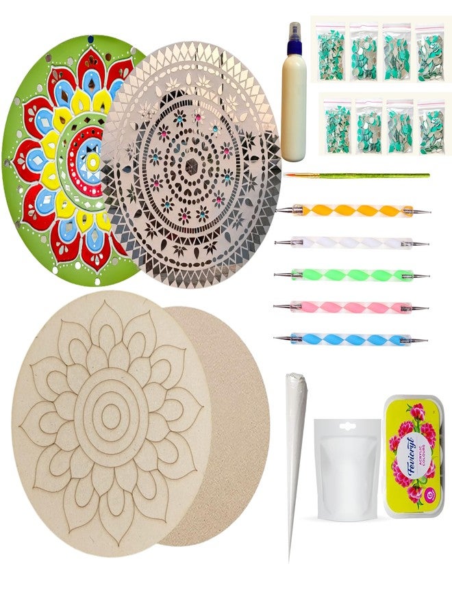 Decordial DIY Art Kit - Lippan & Mosaic Art with 3x 8" MDF Boards & Eco-Friendly Materials for Adults - Image 1